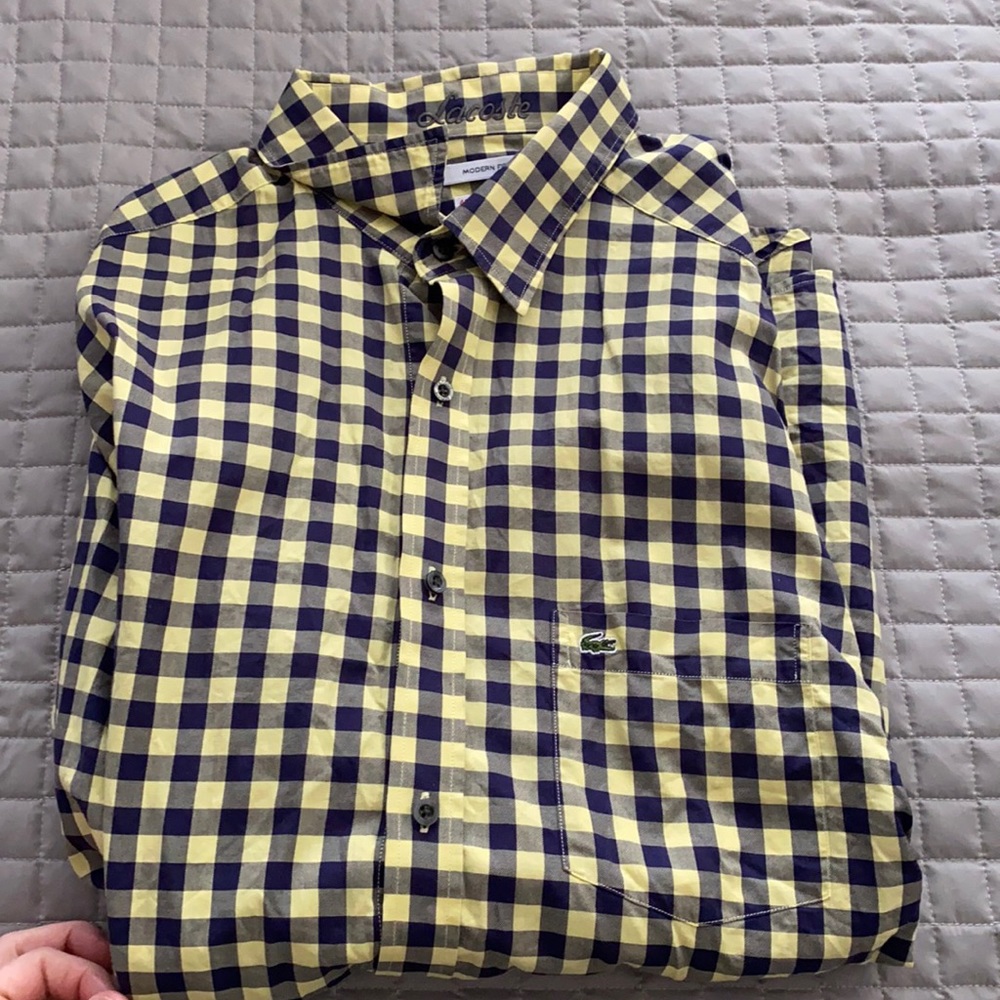 Men’s modern fit Lacoste button down